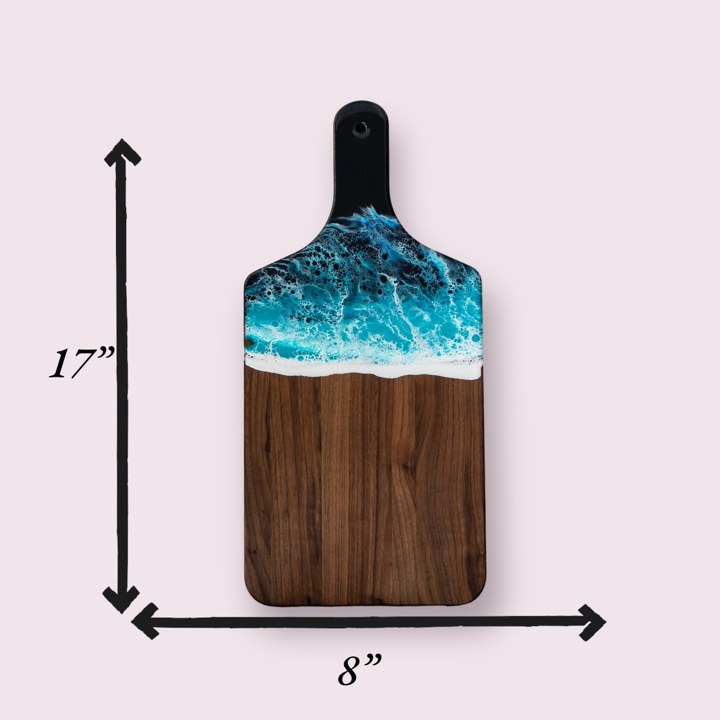 Ocean Resin Cutting Board with Black Walnut Wood
