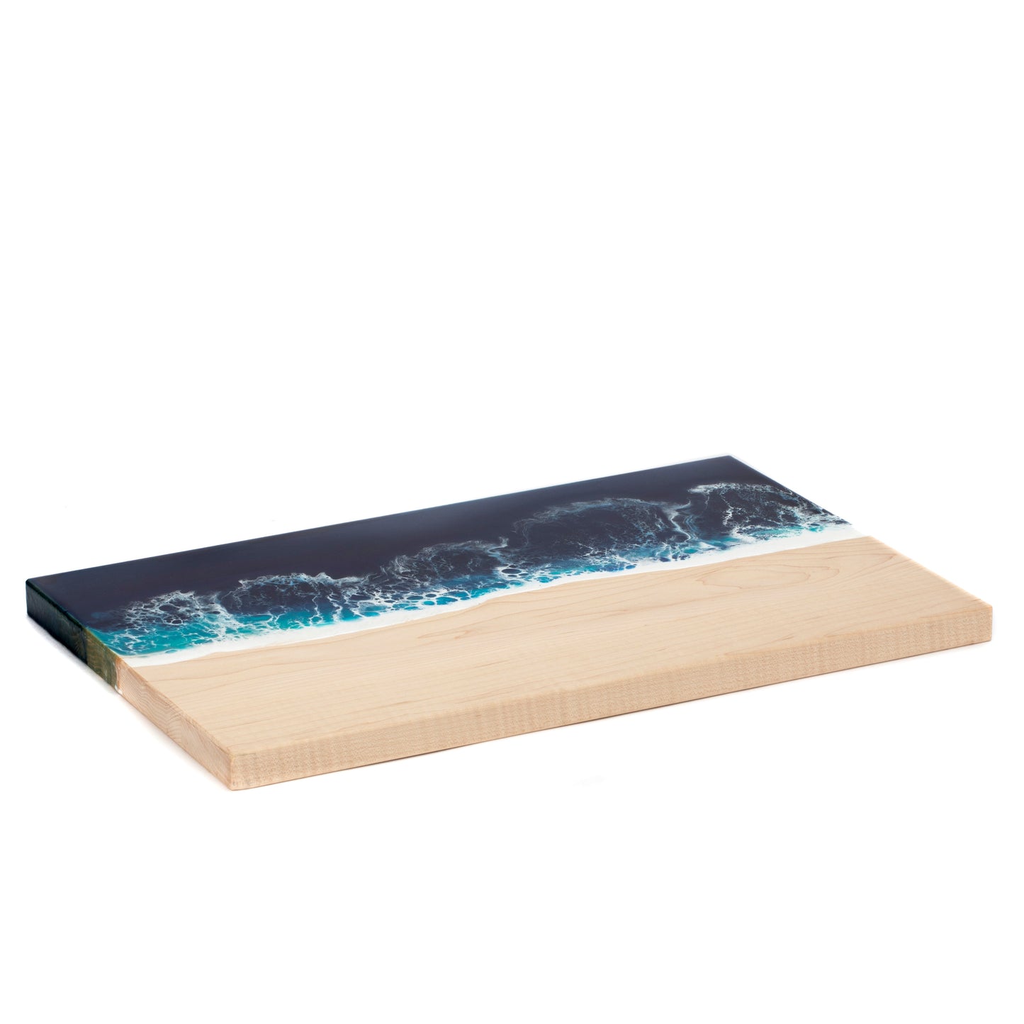 Personalized Ocean Resin Charcuterie Board Maple Large