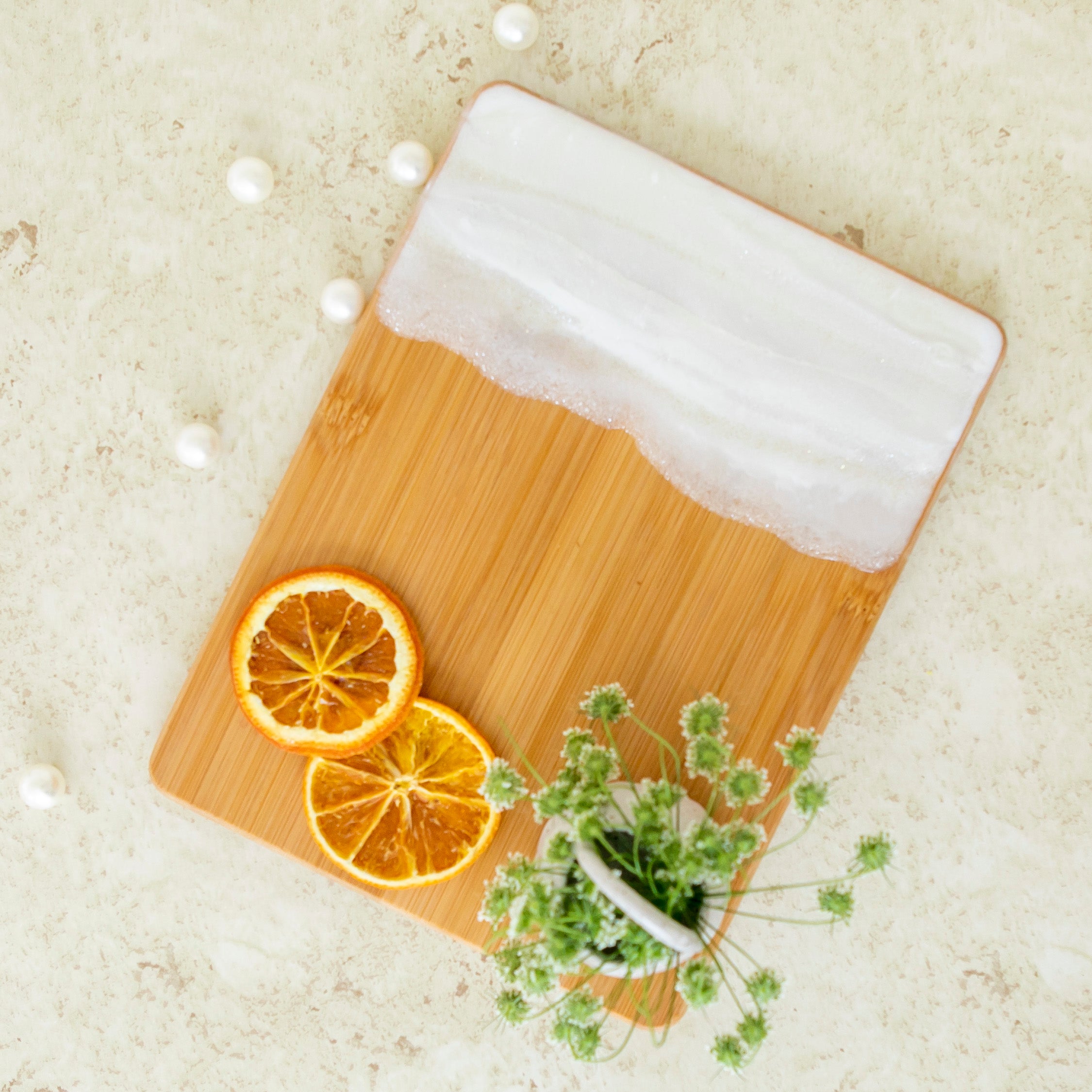 Bamboo Serving Cutting Board with Resin Ocean Wave Art,Personalized Cu –  DaphNew Design