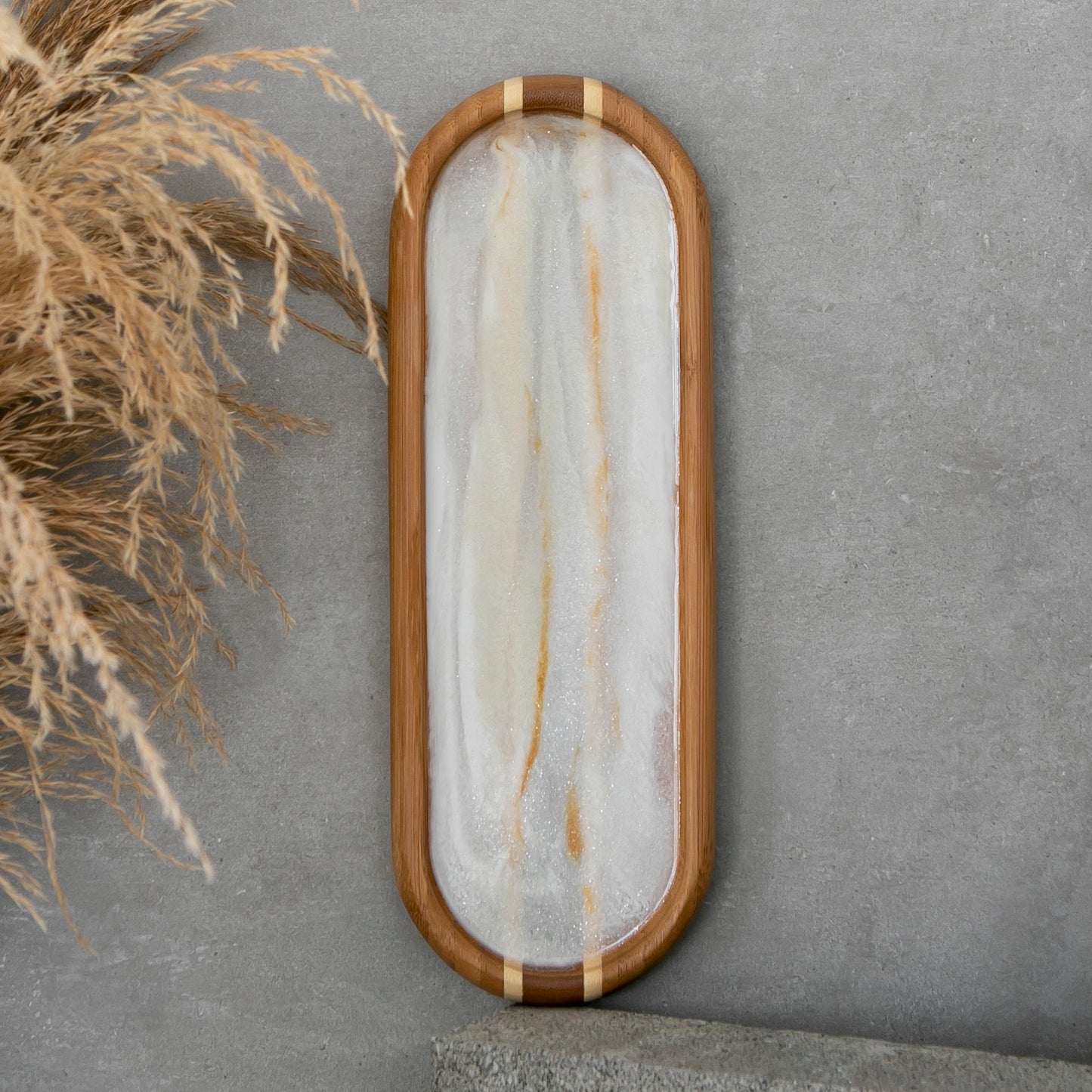 Resin Jewelry Tray with Ocean Wave Art, Unique Trinket and Vanity Tray, Resin Ring Dish