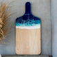 Maple Wood Cutting Board with Resin Ocean Realistic Blue Wave Art