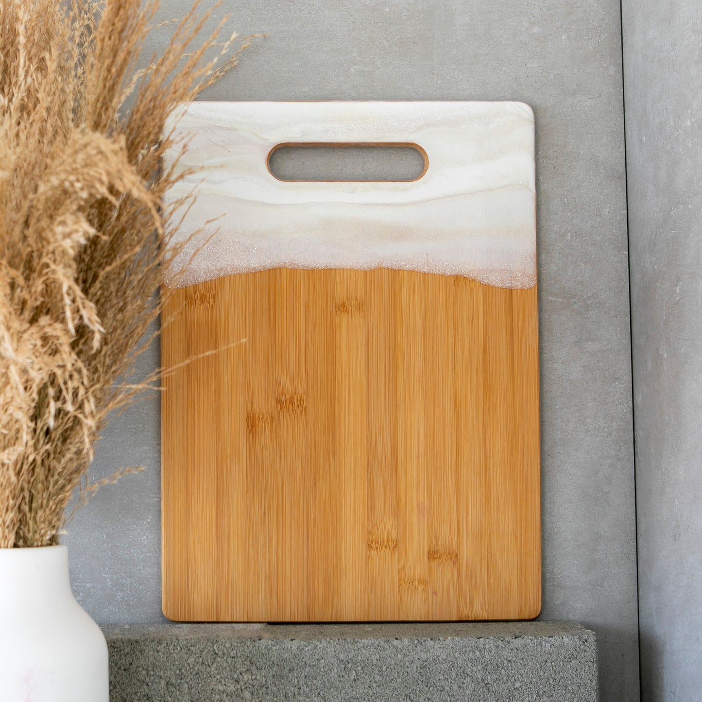 Wooden Serving Board Handmade Resin Design Bamboo Wood