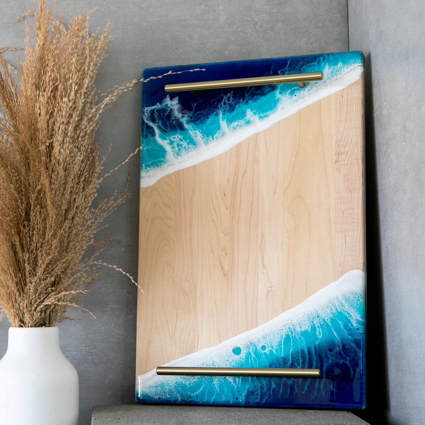 Ocean Resin Charcuterie Tray -Maple