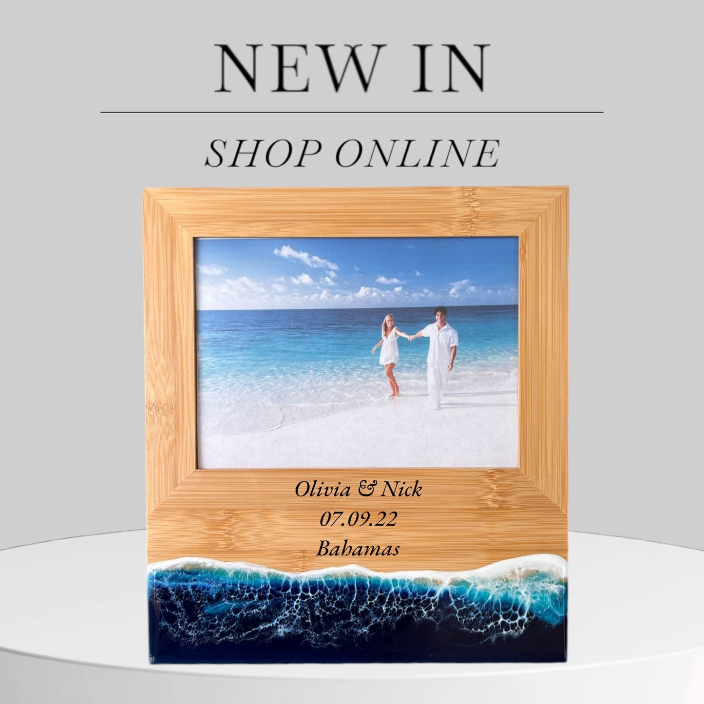 Personalized Beach Photo Frame 5x7 Picture Frame Ocean Beach Themed Decor