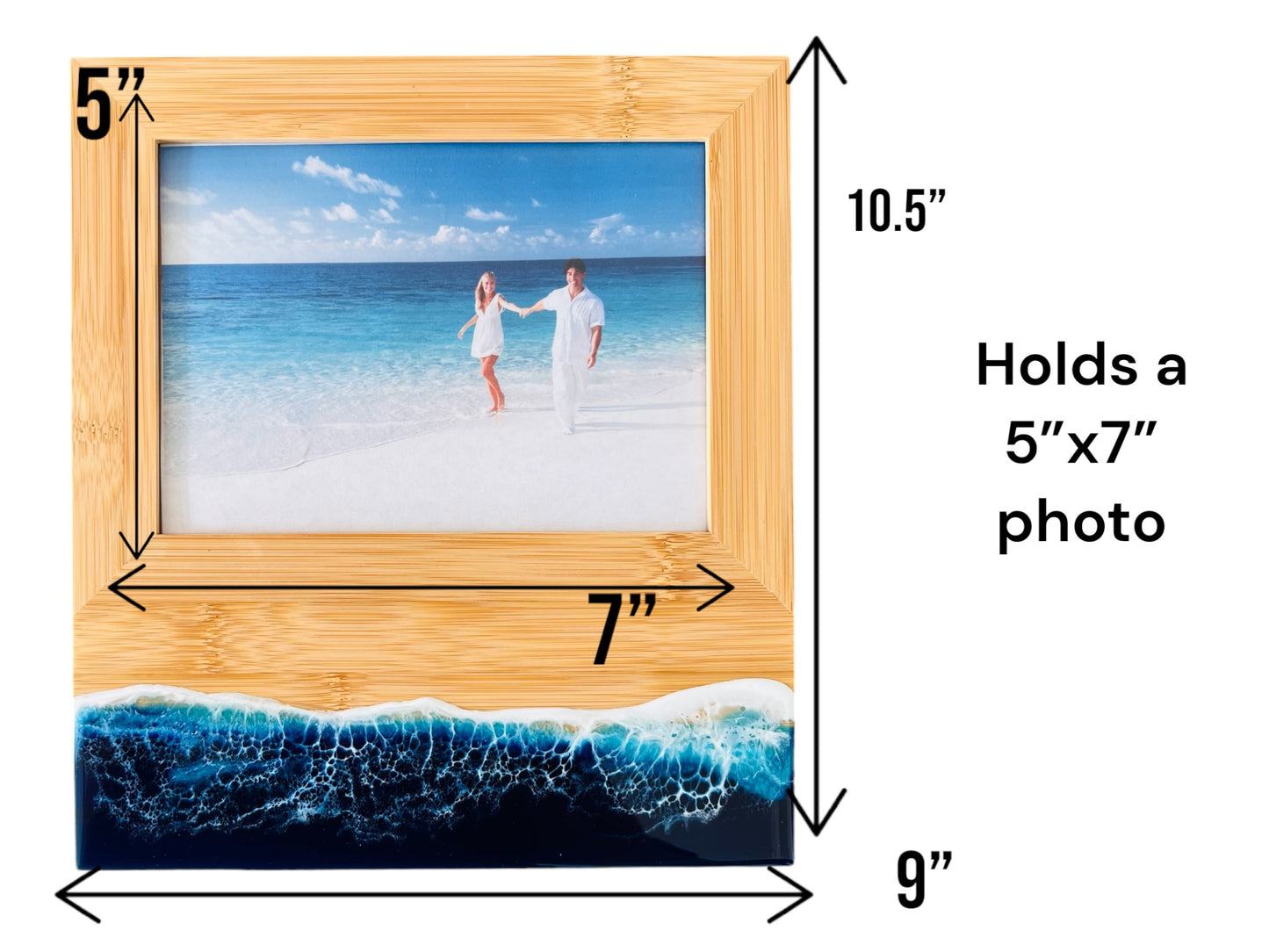 Personalized Beach Photo Frame 5x7 Picture Frame Ocean Beach Themed Decor