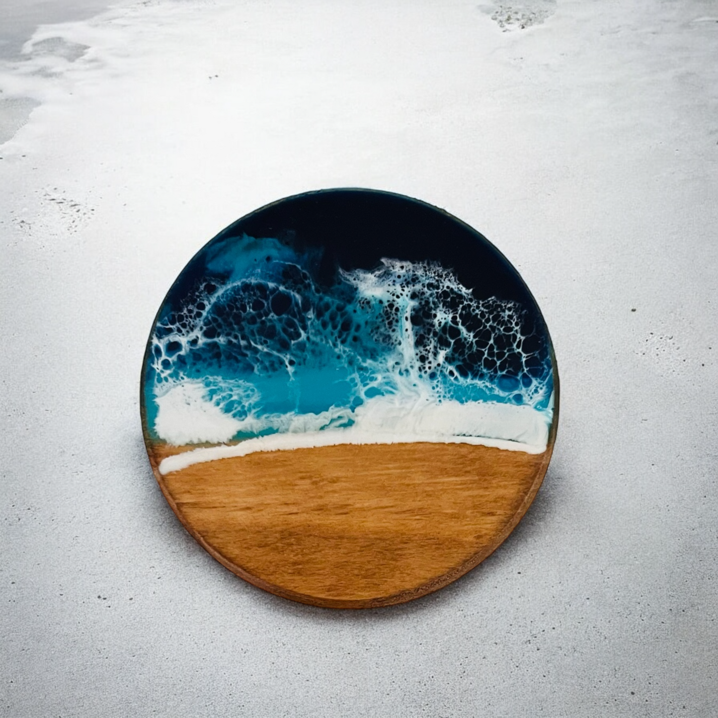 Personalized Resin Coasters with Beach Theme