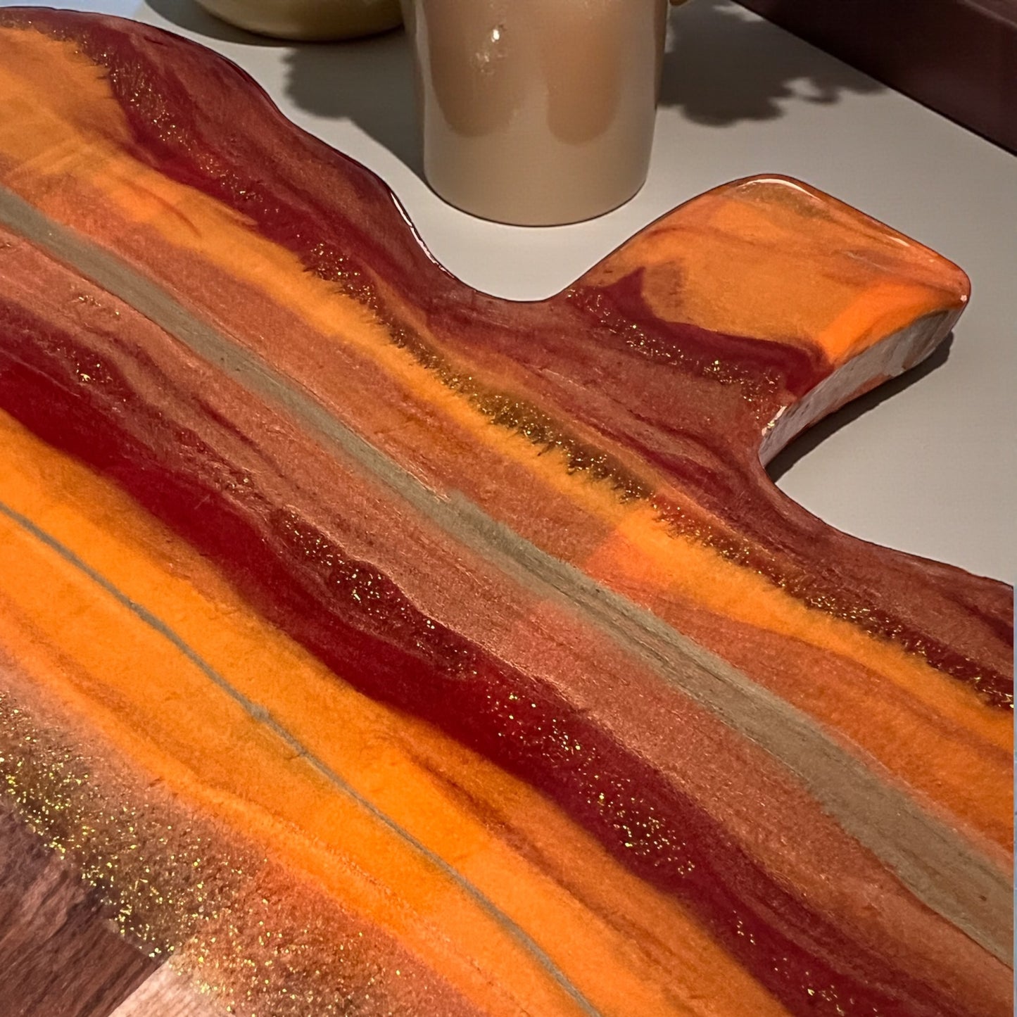 Fall Cutting Board, Pumpkin-Shaped Resin Cheese Board Set with Knife