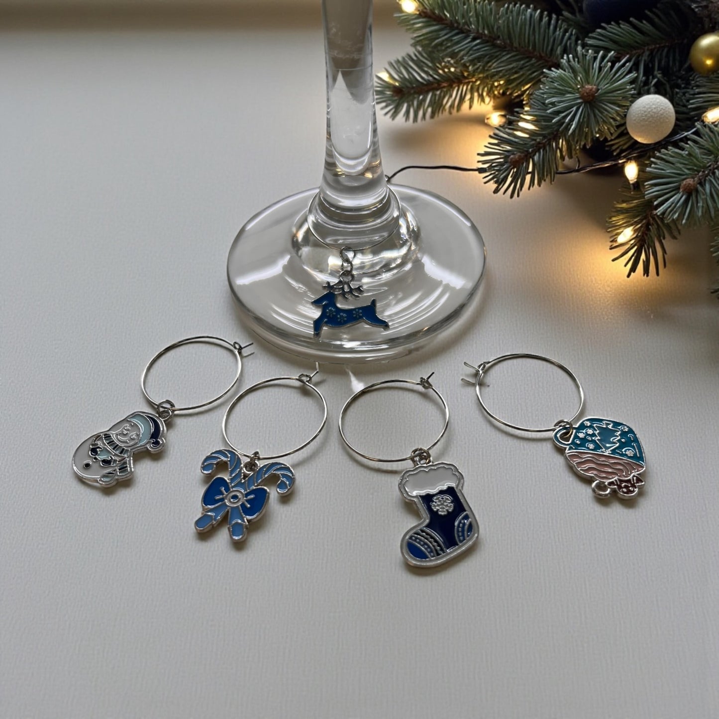 Christmas Wine Charms