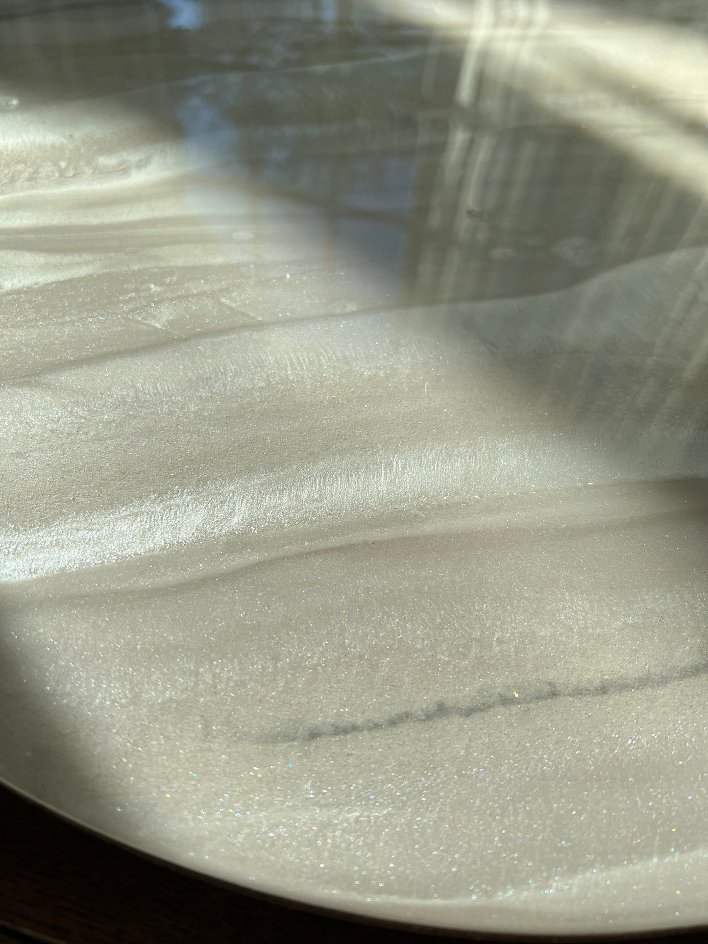 Resin Lazy Susan White – Large 20-Inch Handmade Wooden Turntable