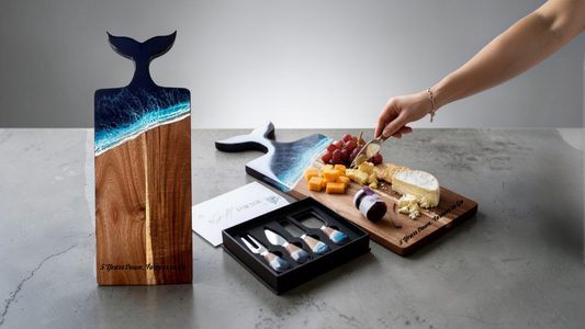 5th year anniversary gift with personalization. Wood Anniversary Gift Set