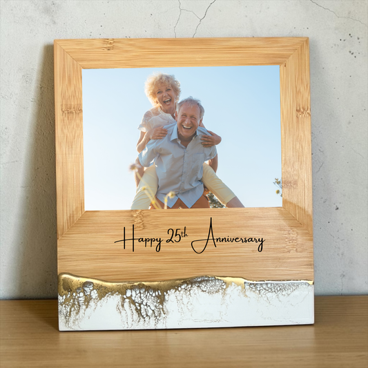 Personalized Hamptons White Wedding Picture Frame