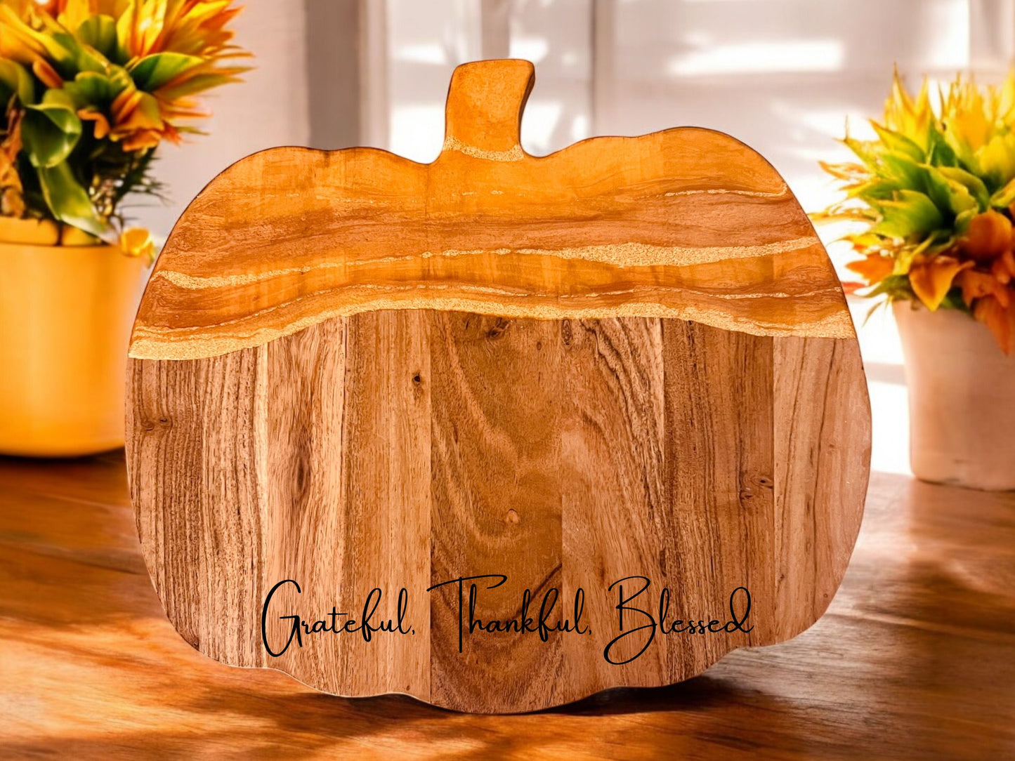 Fall Cutting Board, Pumpkin-Shaped Resin Cheese Board Set with Knife and Bowl, Fall Kitchen Decor, Fall Serving Decor, Fall Serving Platters