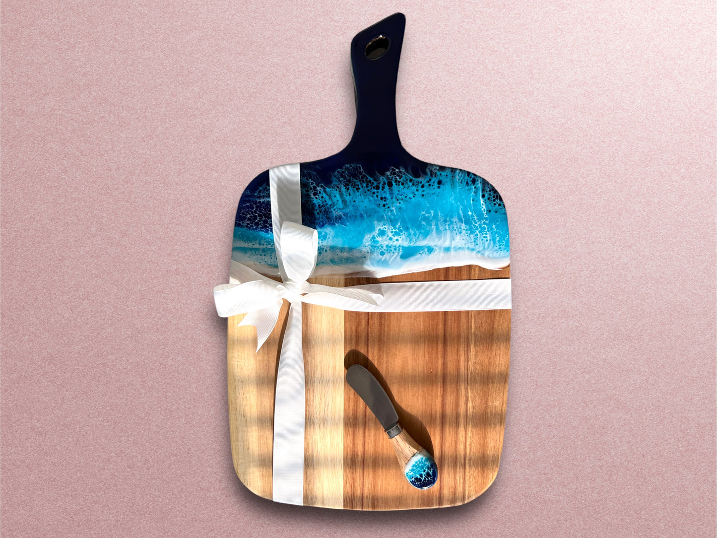 Ocean Resin Cutting Board Unique Gift Mom Christmas Gift Set charcuterie board personalized beach home gift beach house decor