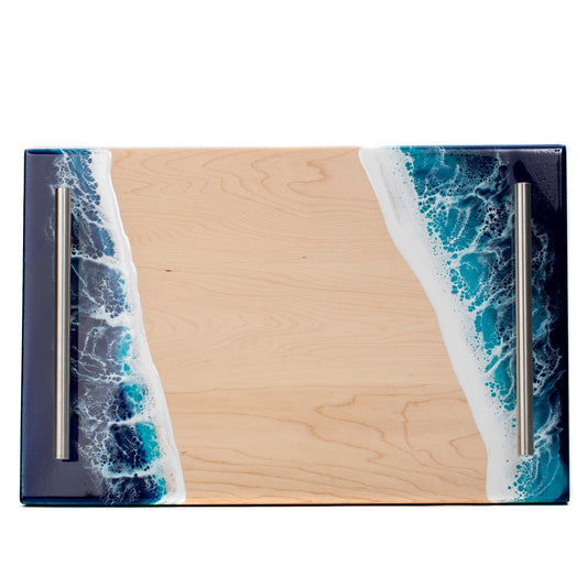 Ocean Resin Charcuterie Tray -Maple