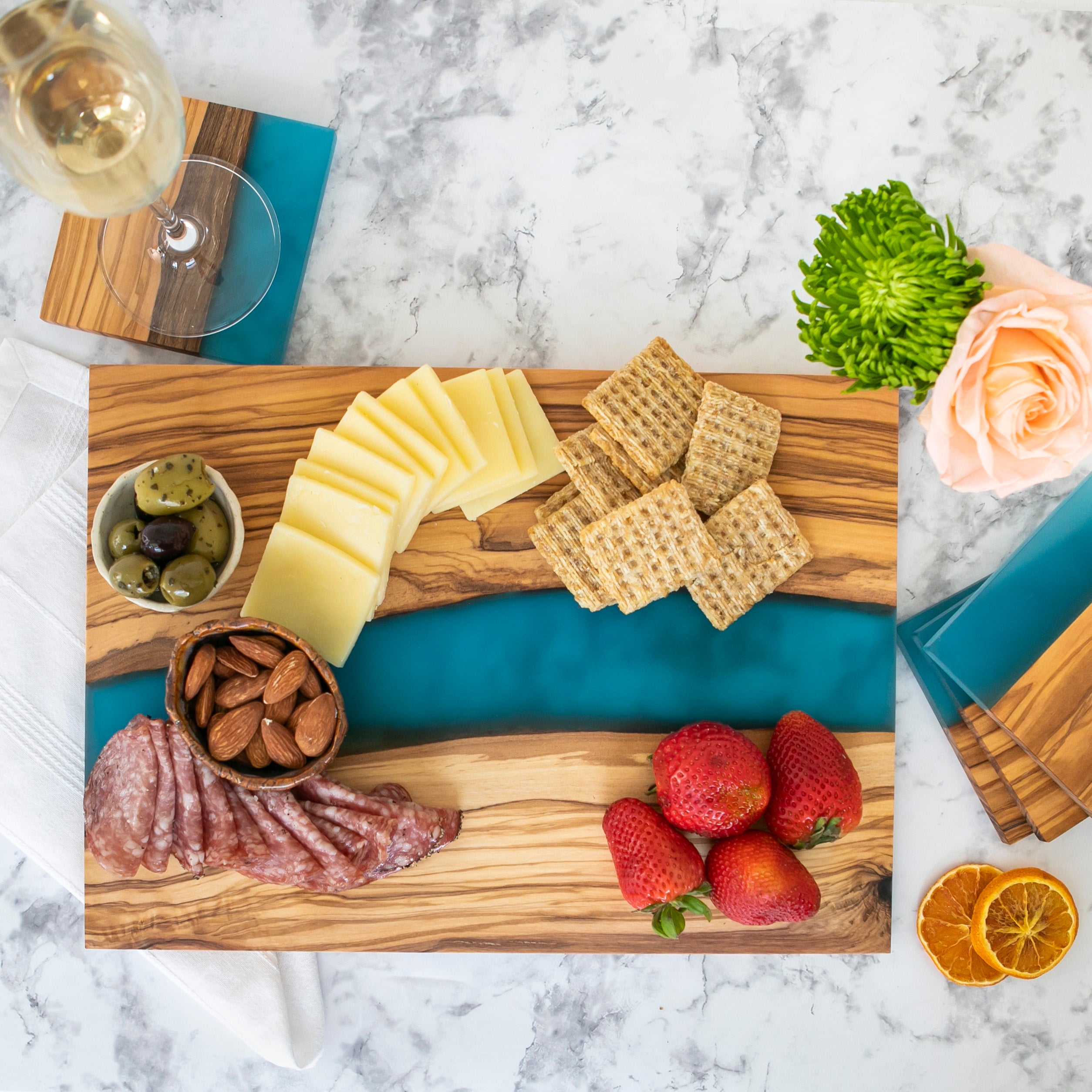 Olive-tree Cheese Board, Custom on sale Charcuterie Board, Presentation Board, Epoxy Chopping Board, epoxy design, serving board