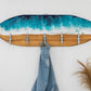 Wooden Surfboard Wall Rack Coat/Towel Hanger