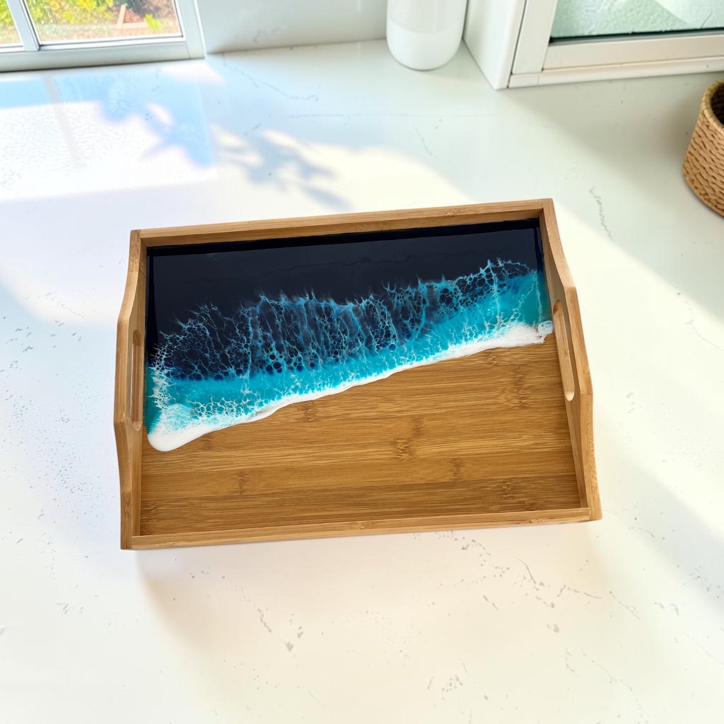 Personalized Ocean Resin Breakfast Tray