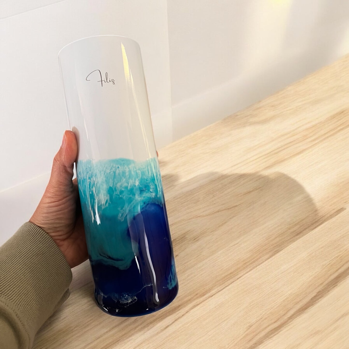 Personalized Ocean-Inspired Resin Tall Tumbler