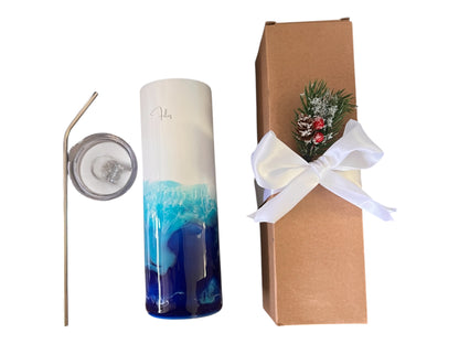 Personalized Ocean-Inspired Resin Tall Tumbler