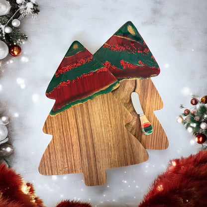 Christmas Tree Shape Resin Cheese Boards