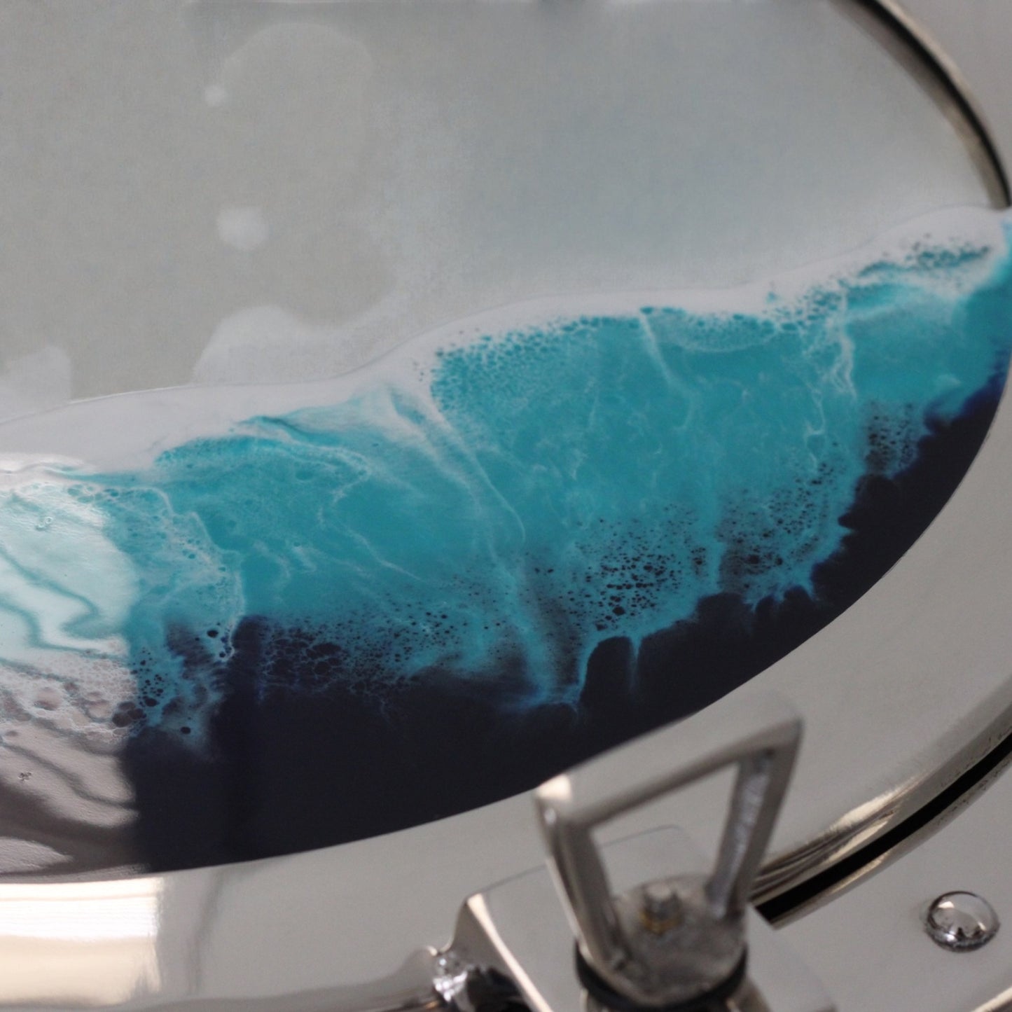 Nautical Ocean Resin Mirror with Porthole Frame