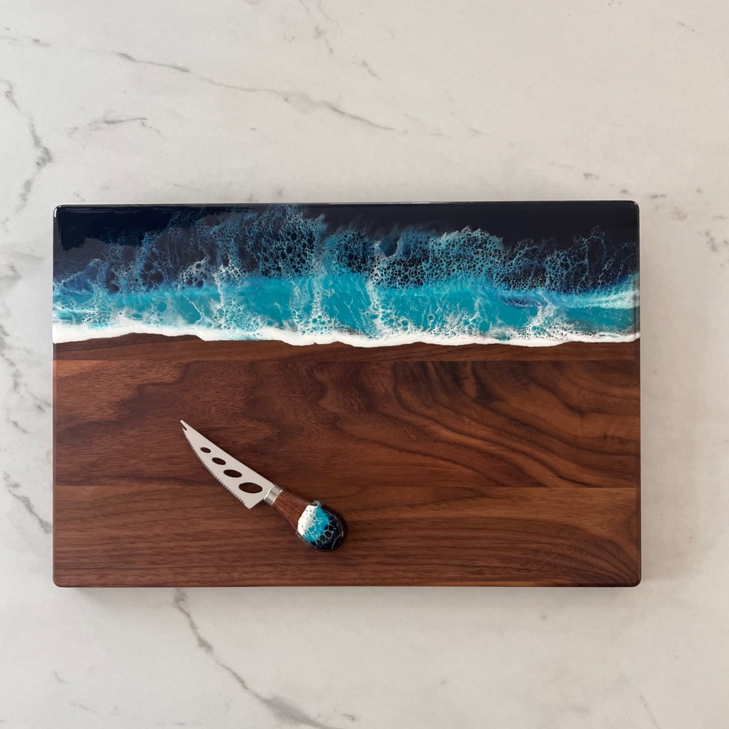 Walnut Ocean Large Resin Board