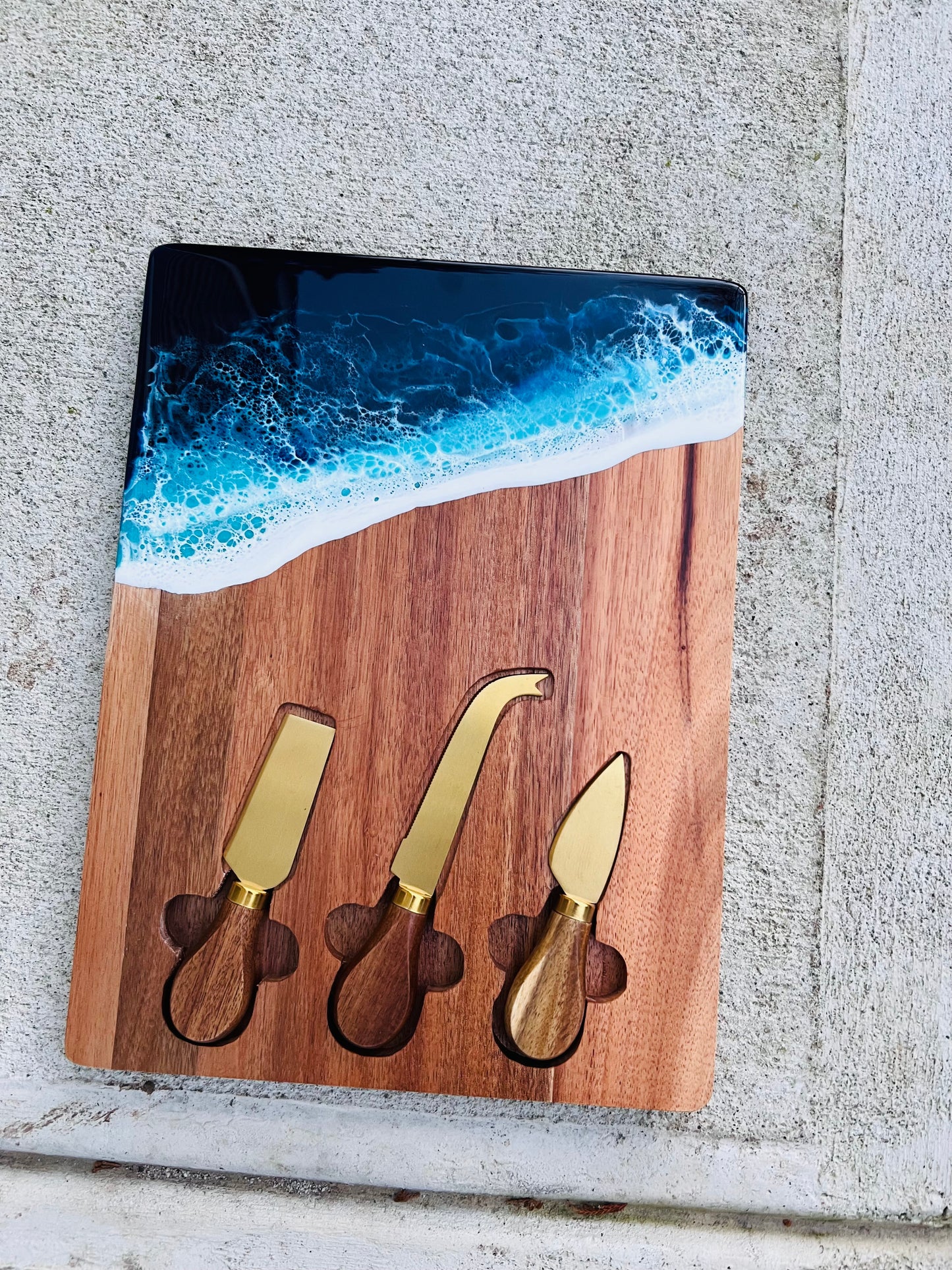 Cheese Board with Cheese Knives Gift Set included Gift Box