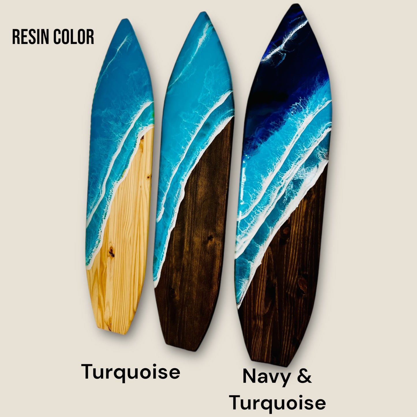 4ft Resin Surfboard Wall Art with Oars -Custom Order 48"