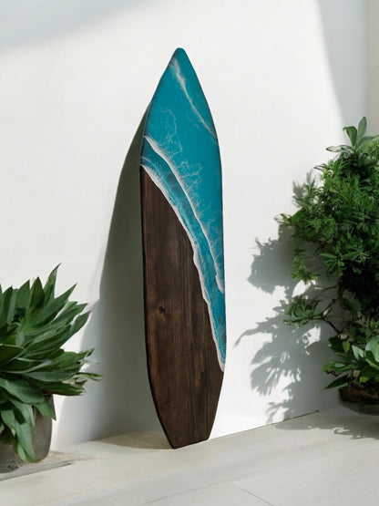 4ft Resin Surfboard Wall Art with Oars -Custom Order 48"