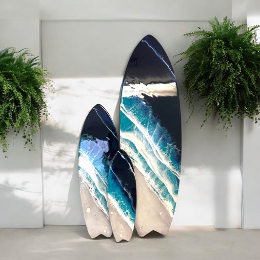 Resin Surfboard Wall Art, Nautical Decor Wall Hanging