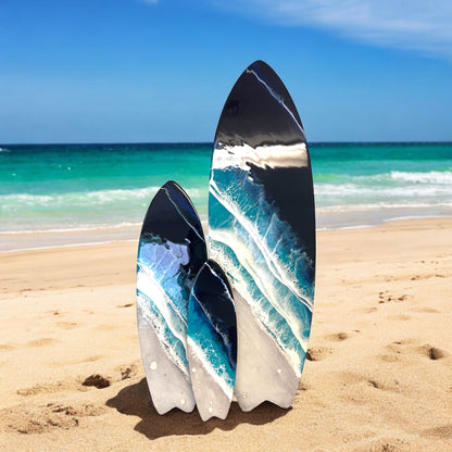 Resin Surfboard Wall Art, Nautical Decor Wall Hanging