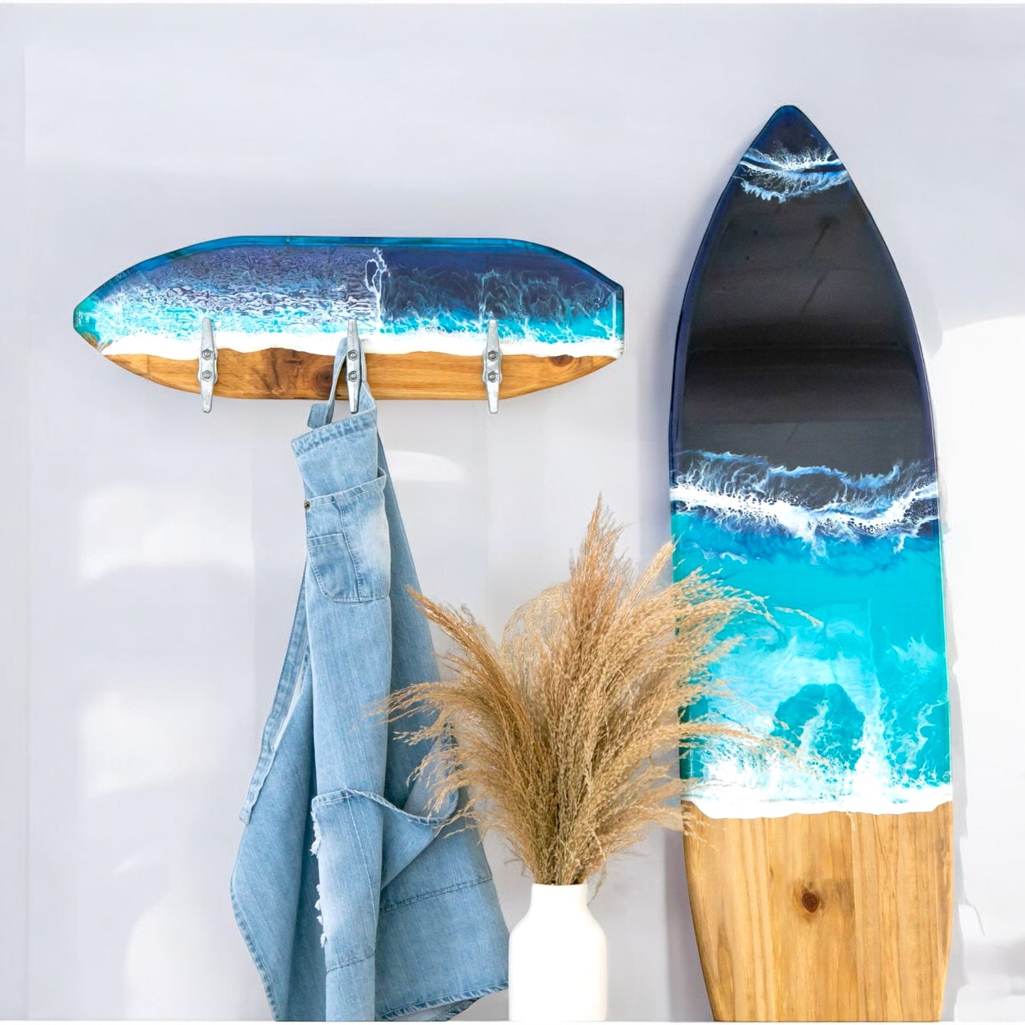 Resin Nautical Towel Rack, SurfboardTowel Hook