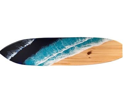 Surfboard Wall Art Nautical Decor with Oars Wall Resin Art