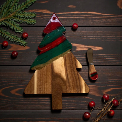 Resin Cheese / Butter Knife Christmas Colors