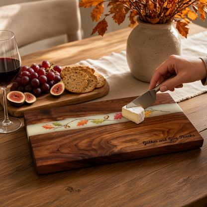 Black Walnut Fall Resin Charcuterie Board