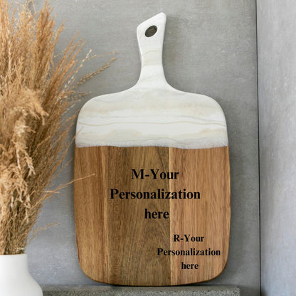 Personalized Cheese Charcuterie Cutting Board with Resin-Best Wedding Gift