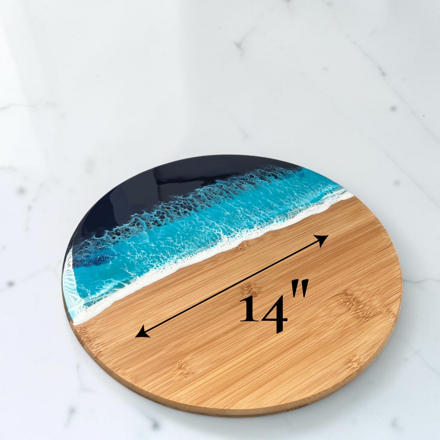 Bamboo Ocean Resin Lazy Susan (14 inch)