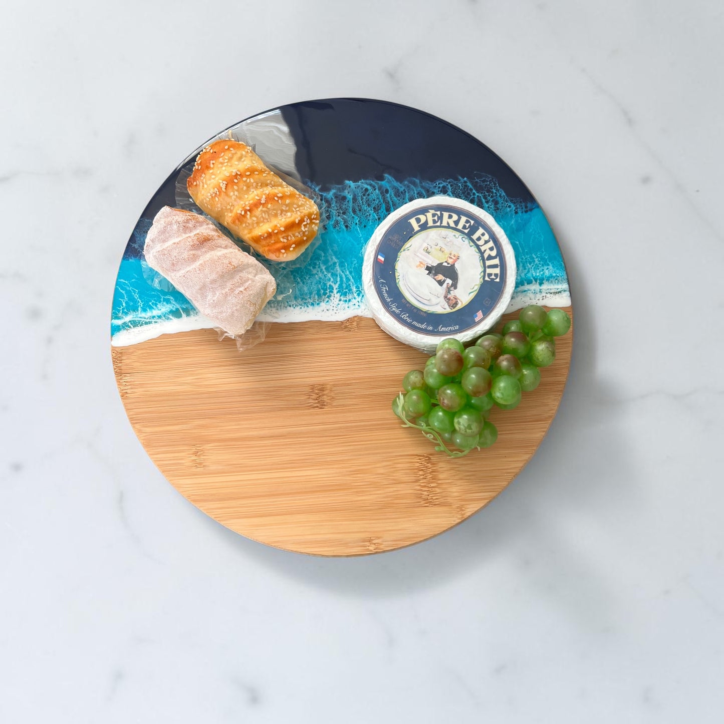 Bamboo Ocean Resin Lazy Susan (14 inch)