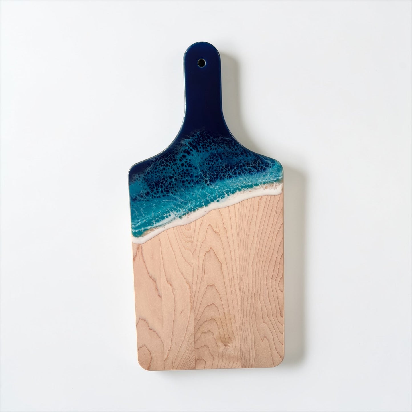 Ocean Resin Maple Cheese Board with Handle
