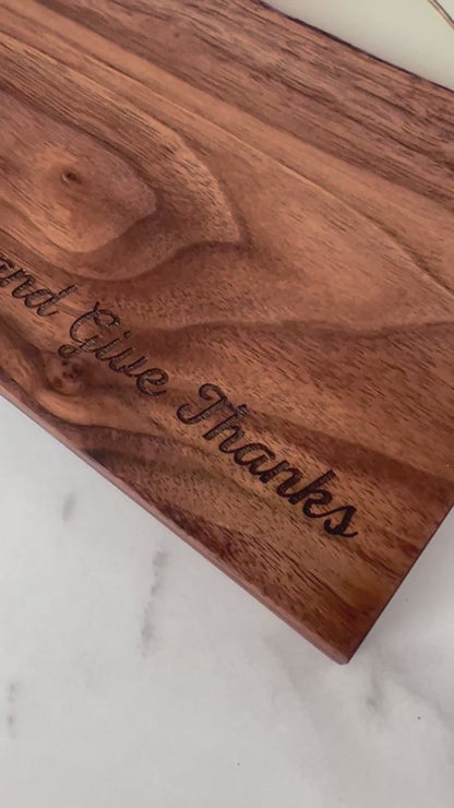 Black Walnut Fall Resin Charcuterie Board