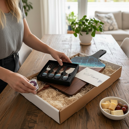 Walnut handle gift box 