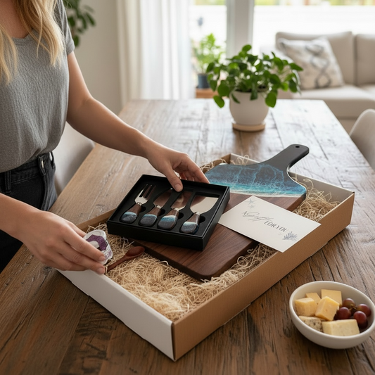 Walnut handle gift box 