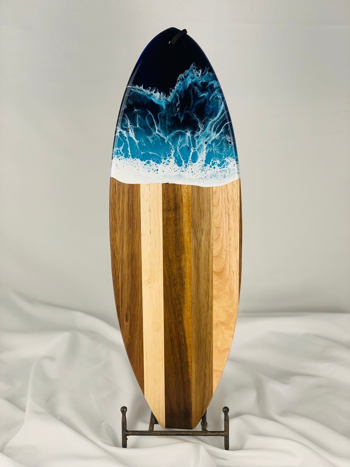 Surfboard Resin Ocean Wave Wood Cutting / Serving /Cheese Board