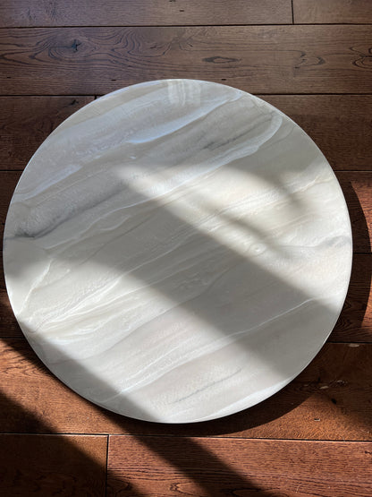 Resin Lazy Susan White – Large 20-Inch Handmade Wooden Turntable