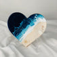 Handmade Ocean Resin Heart Decor Perfect for Girl Christmas Gift Beach house gift host gift